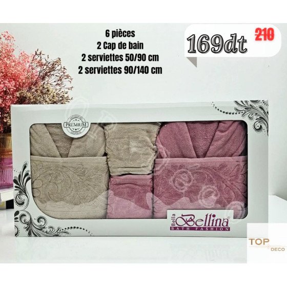 Pack Cap de Bain Bellina – 6 pièces