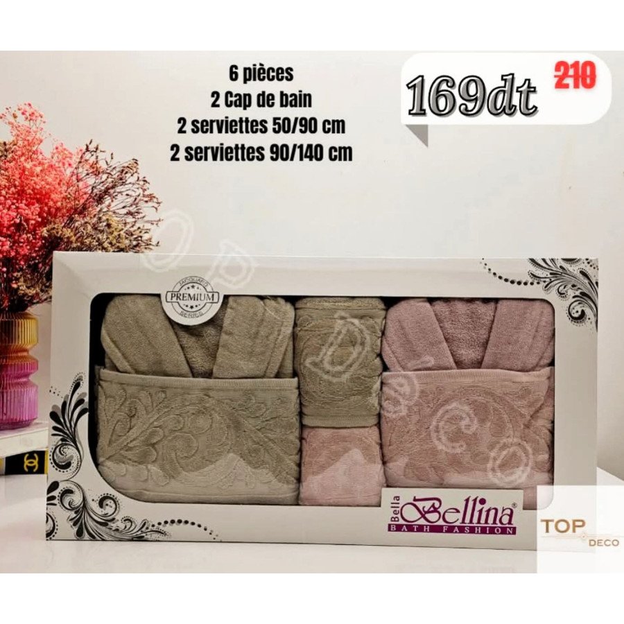 Pack Cap de Bain Bellina – 6 pièces