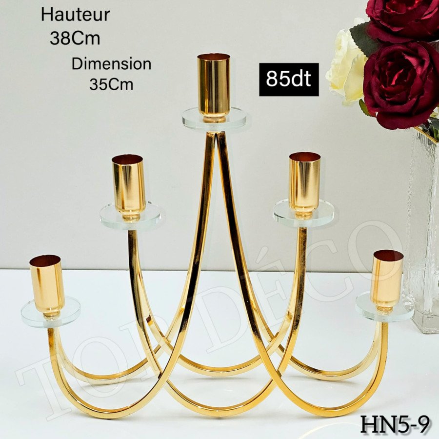 Porte Bougie doré HN5-9 Porte Bougie doré HN5-9
