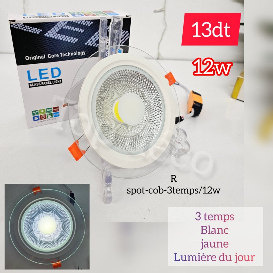 Spot COB LED 12W – 3 Temps