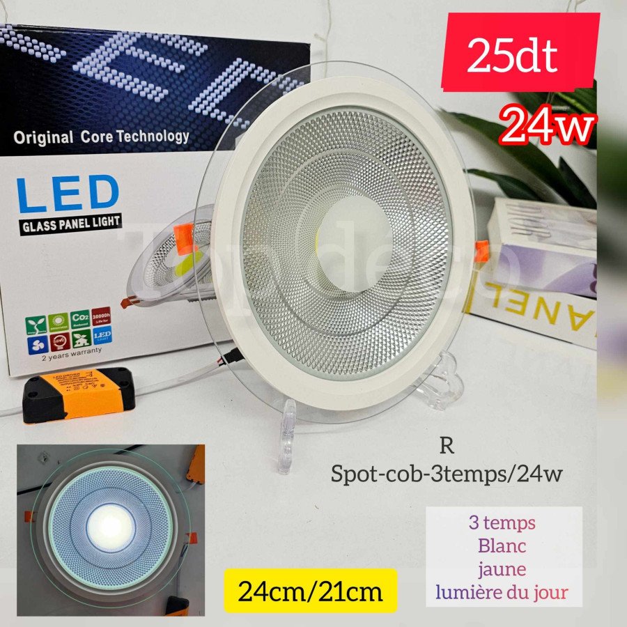 Spot COB LED 24W – 3 Temps