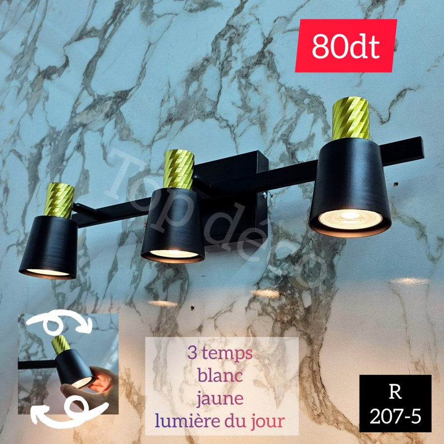 Applique murale LED 3 spots orientables – R 207-5