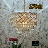 Lustre Crystal 50cm 6 lampes doré