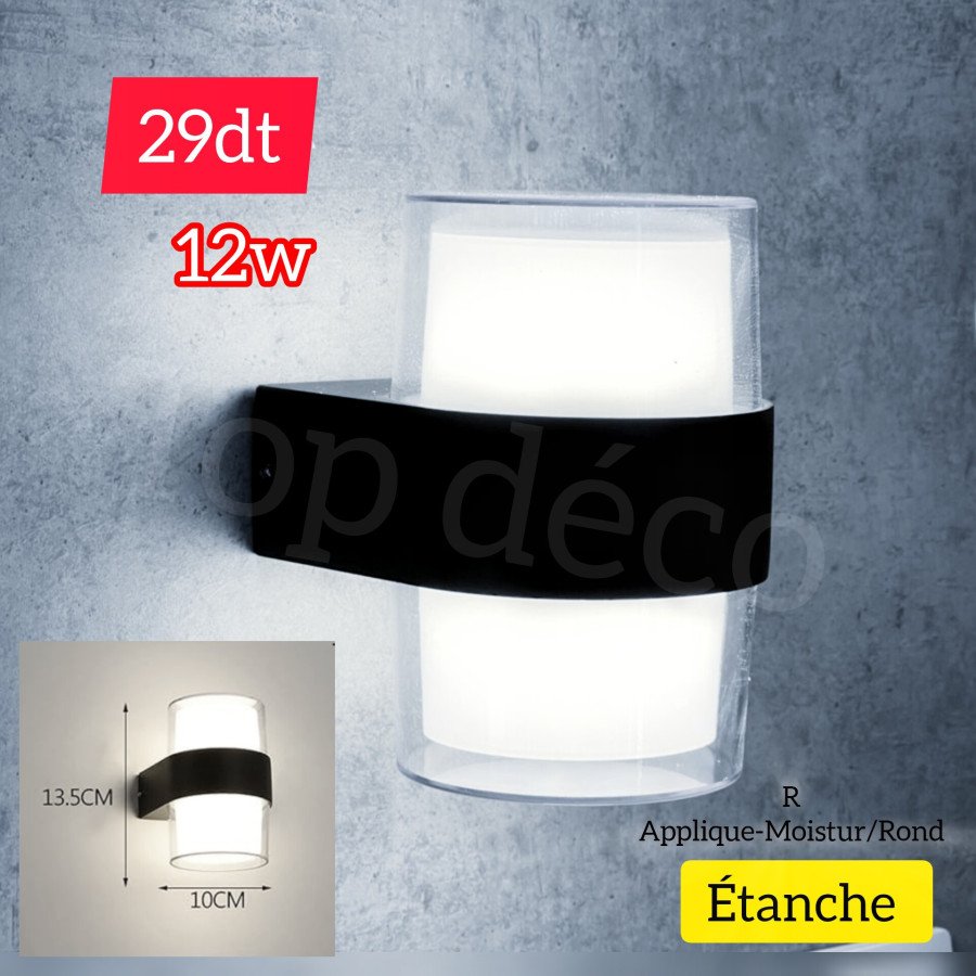 Applique Murale Étanche – Design Rond