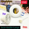 Spot Encastrable Aluminium Blanc avec Lampe LED (7W) avec douille