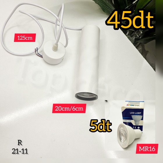 Suspension Cylindrique Blanche