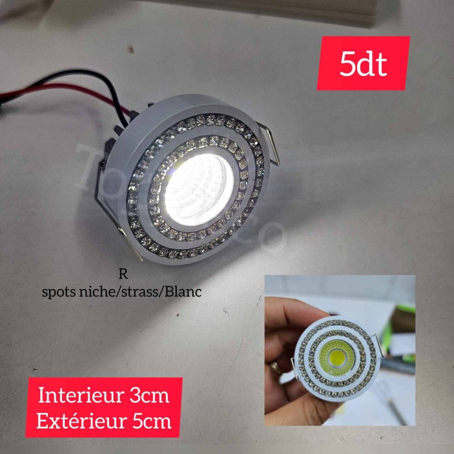 Spot LED Niche Strass Blanc