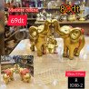 Figurine Élégante en Résine Dorée – Famille d’Éléphants (3 pièces)