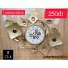 Horloge murale design dorée – Acier inoxydable 100×60 cm 17-4
