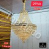 Lustre suspendu doré 60 cm – 5 lampes E14