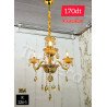Lustre doré 3 branches – Design classique en cristal