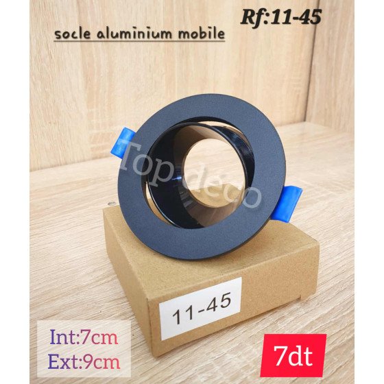 Support encastrable aluminium noir orientable – design moderne