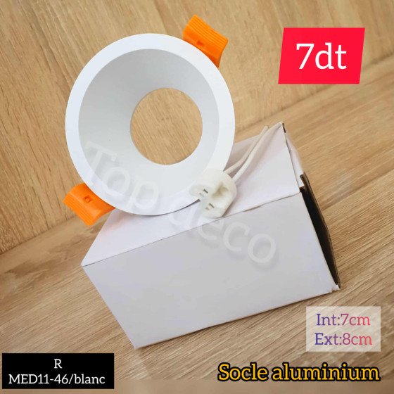 Support encastrable aluminium fixe – blanc mat