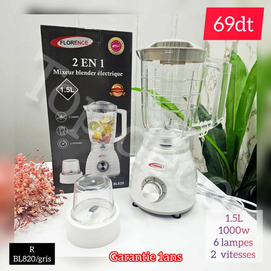 Blender Faitout Florence BL820 – 1.5L – 1000W – Gris