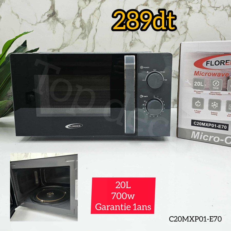 micro-ondes Florance gris