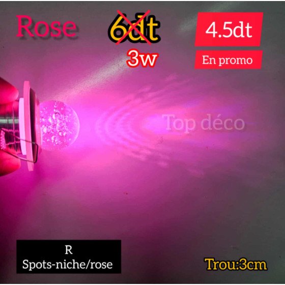 Spot Niche sucette LED Rose 3W