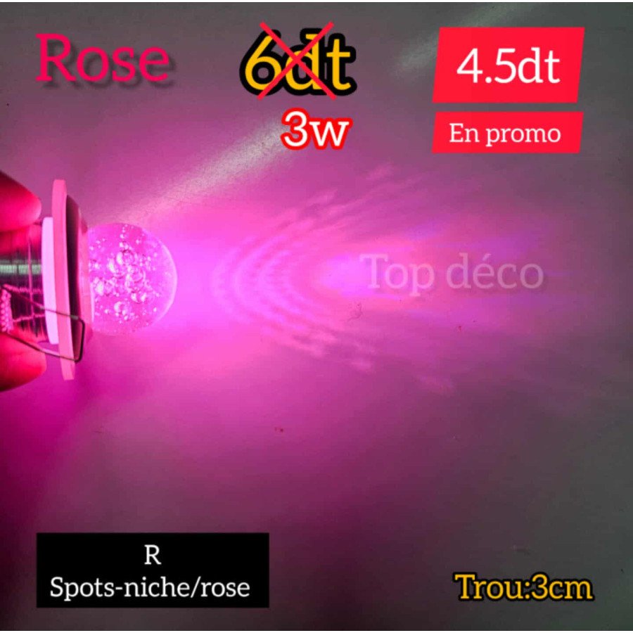 Spot Niche sucette LED Rose 3W
