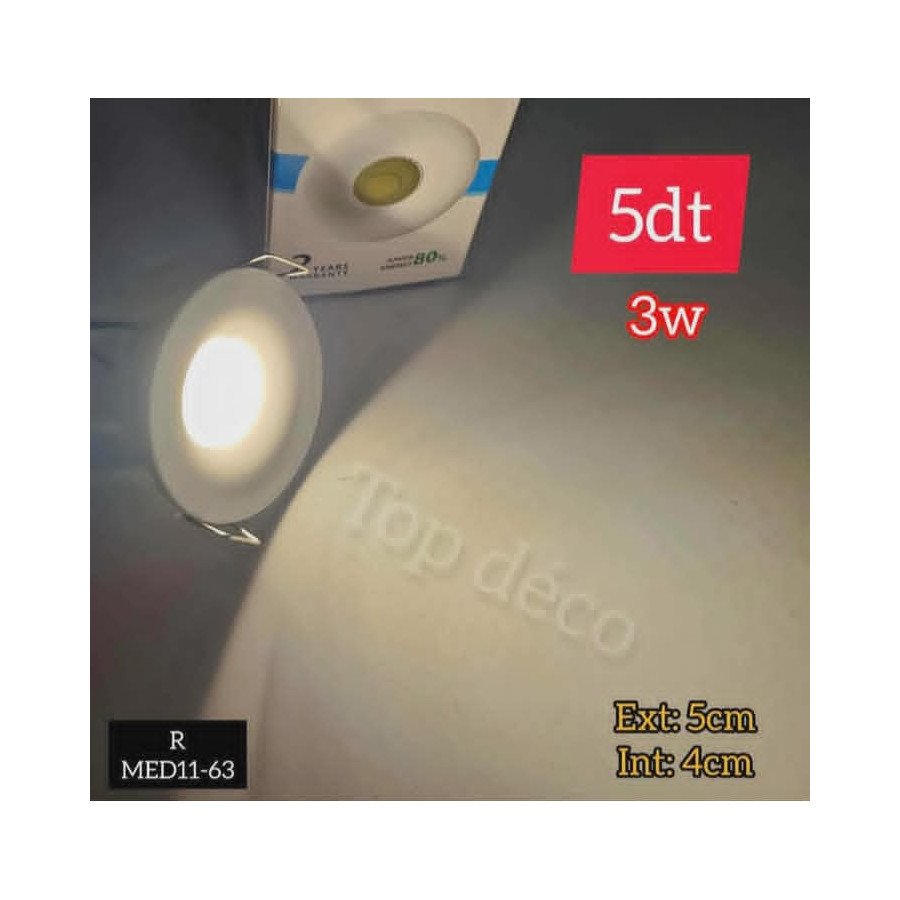 Spot Niche LED jaune 3W