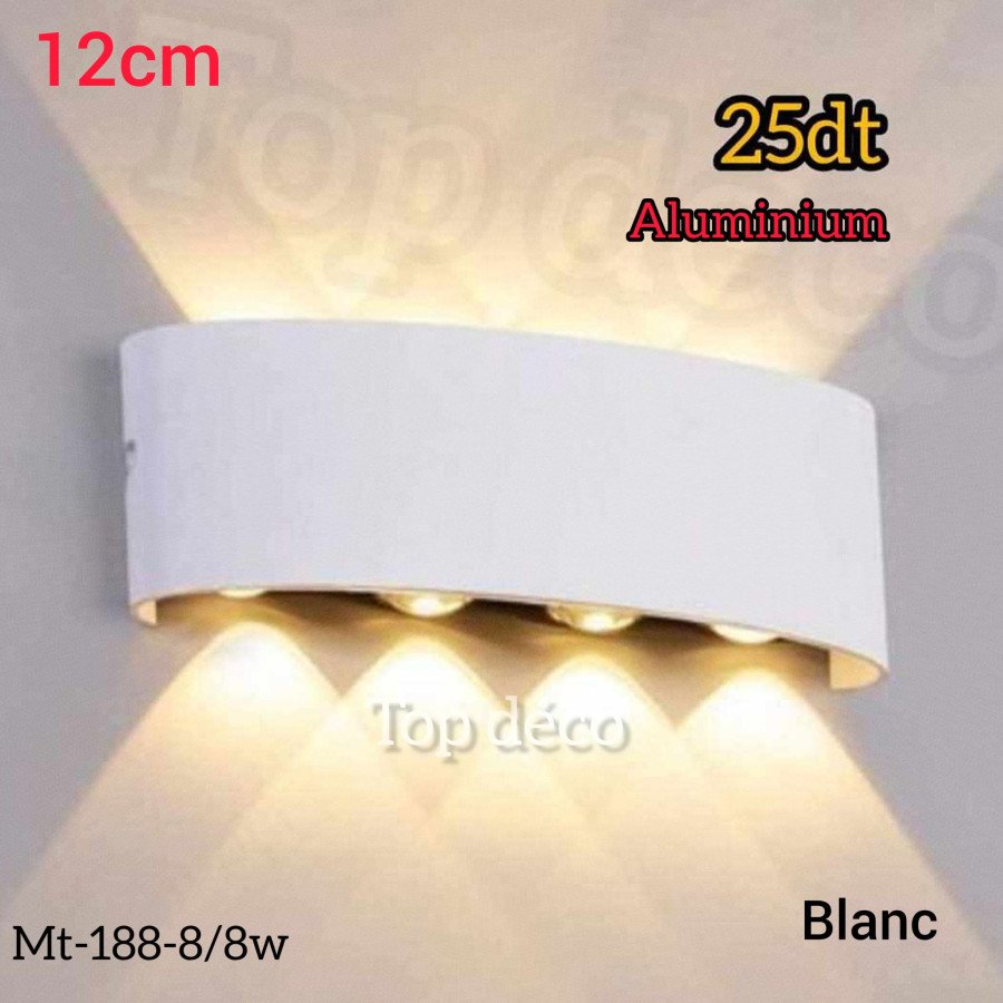 Applique murale en Aluminium 4F BLANC Applique murale en Aluminium 4F BLANC