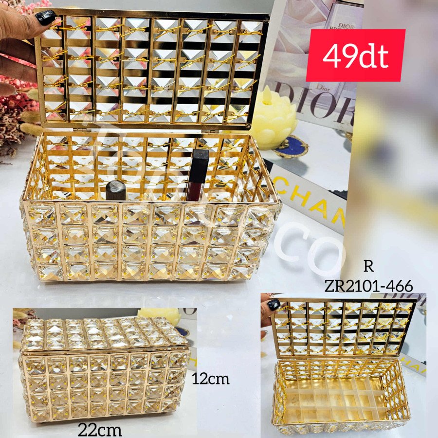 Porte-Pinceau Carré en Métal et Cristal ZR2101-466