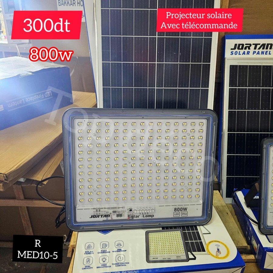 Projecteur Solaire avec télécommane 800W JORTAN MED10-5