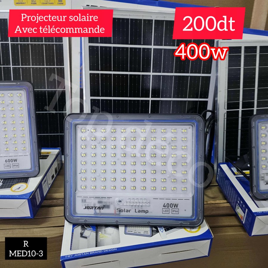 Projecteur Solaire avec télécommane 400W JORTAN MED10-3