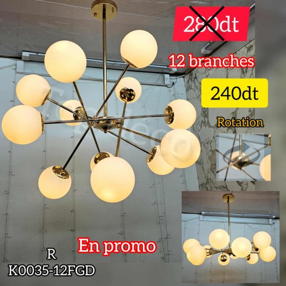 Lustre moderne 12 branches KH0035-12FGD