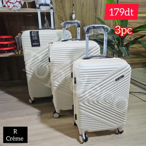 Série Valise 3 Pièces Herwex Crème