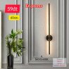 Applique Murale LED 60cm Noir – Métal & Acrylique B6142-60BK