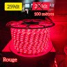 Bobine LED 100 mètres – 3 Chips – Rouge + 10 fiches