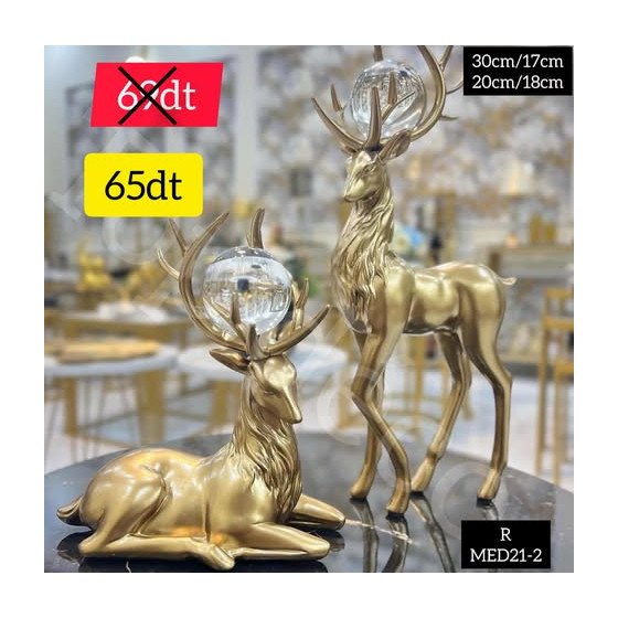 Figurine Élégante en Résine Dorée – Famille d’Éléphants (3 pièces)