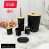Set salle de bain 6 pièces – Couleur noir doré– R11897-1/doré
