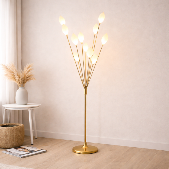Lampadaire LED moderne design feuilles