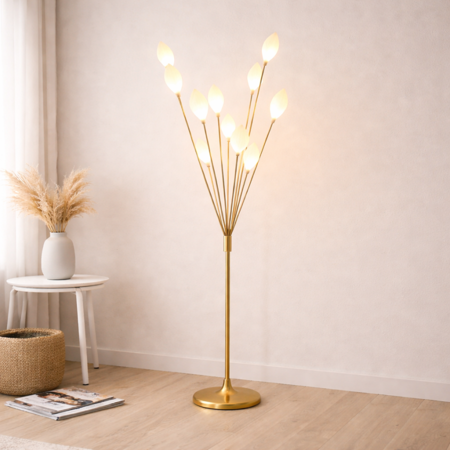 Lampadaire LED moderne design feuilles