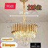 Lustre 30cm 3 Lampes Doré