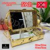 Set de 2 plateaux miroir dorés – Design luxueux – R11898-4