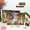 Plateaux 2 Pièces en Bois et Verre Doré 22-13
