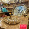 Plateaux 3 Pièces En Métal et Verre KH26-5