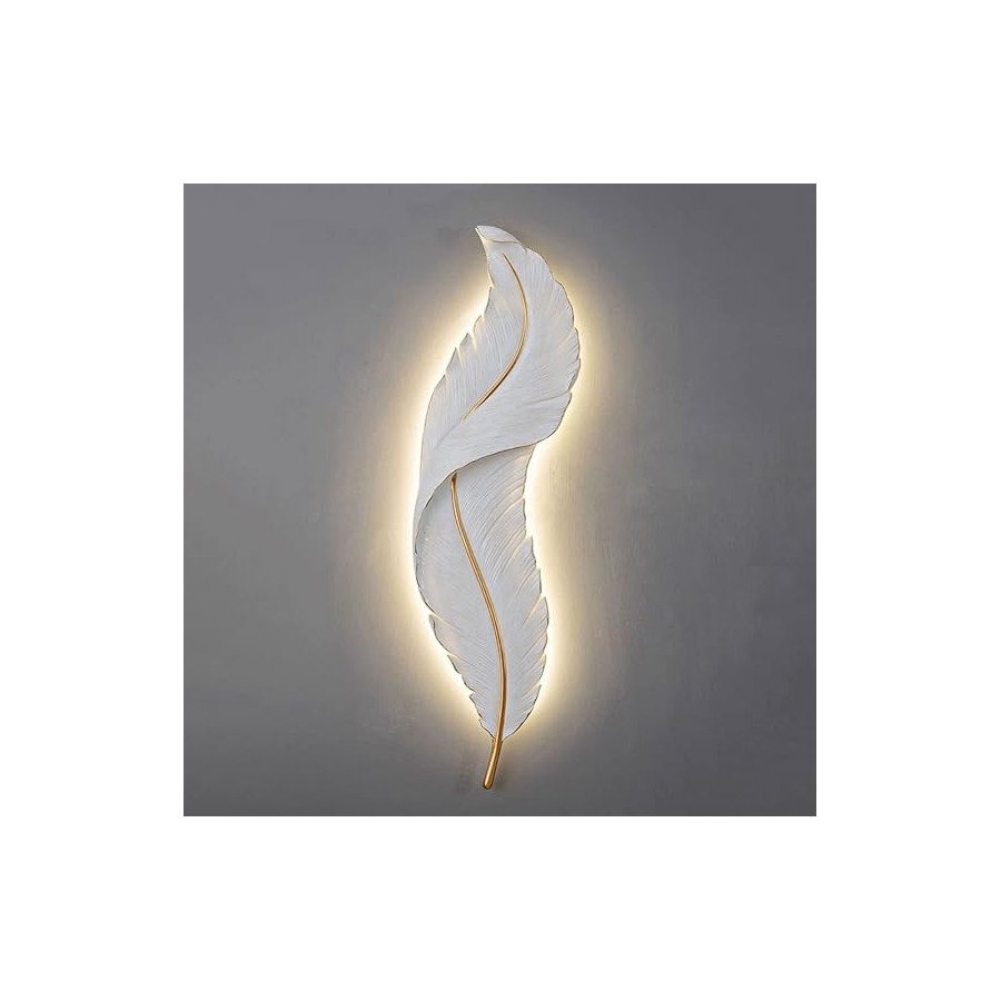 Applique Plume blanc et doré Applique Plume blanc et doré