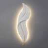 Applique Plume blanc et doré