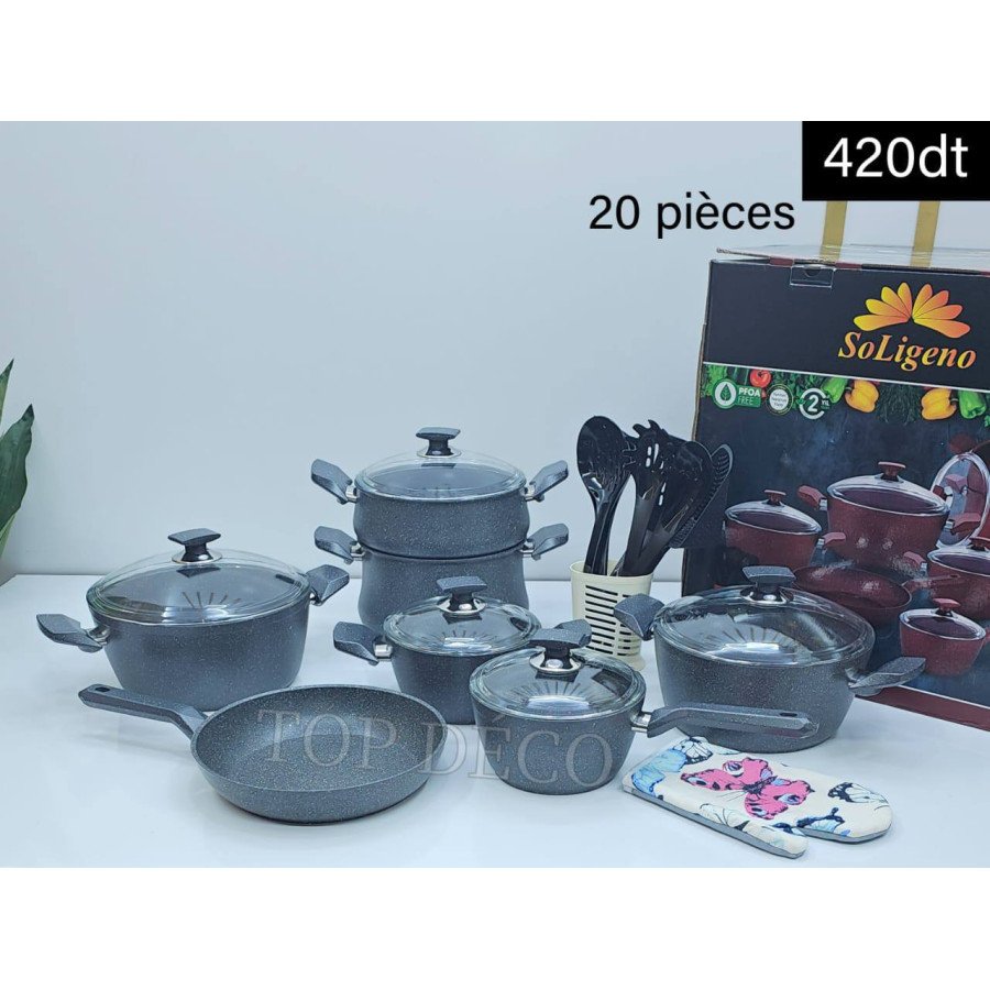Granite 20 pièces Soligeno Gris Granite 20 pièces Soligeno Gris