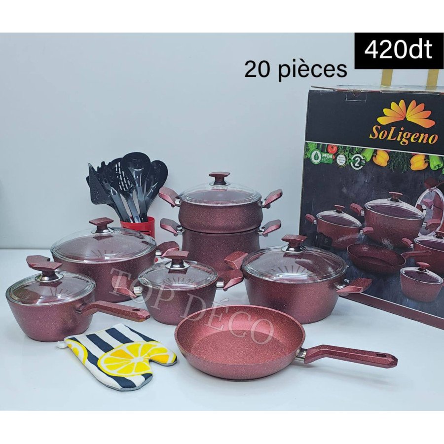 Granite 20 pièces Soligeno Rouge Granite 20 pièces Soligeno Rouge