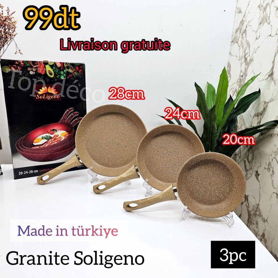 Poêle 3 Pièces Granite Soligeno Beige