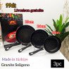 Poêle 3 Pièces Granite Soligeno Noir