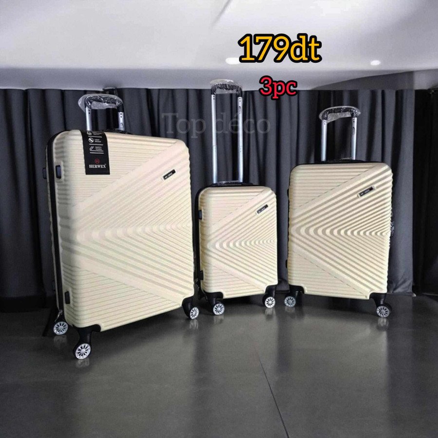 Série Valise 3 Pièces Herwex Beige claire