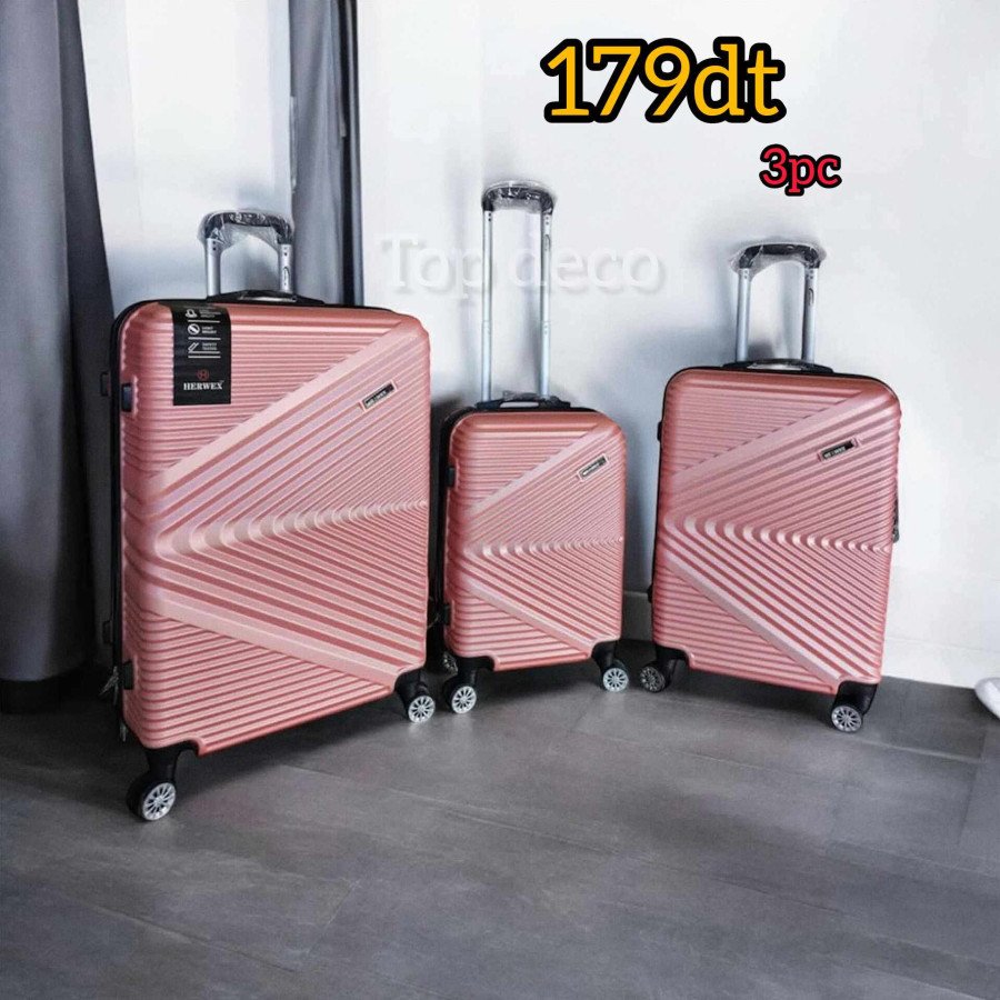Série Valise 3 Pièces Herwex Rose