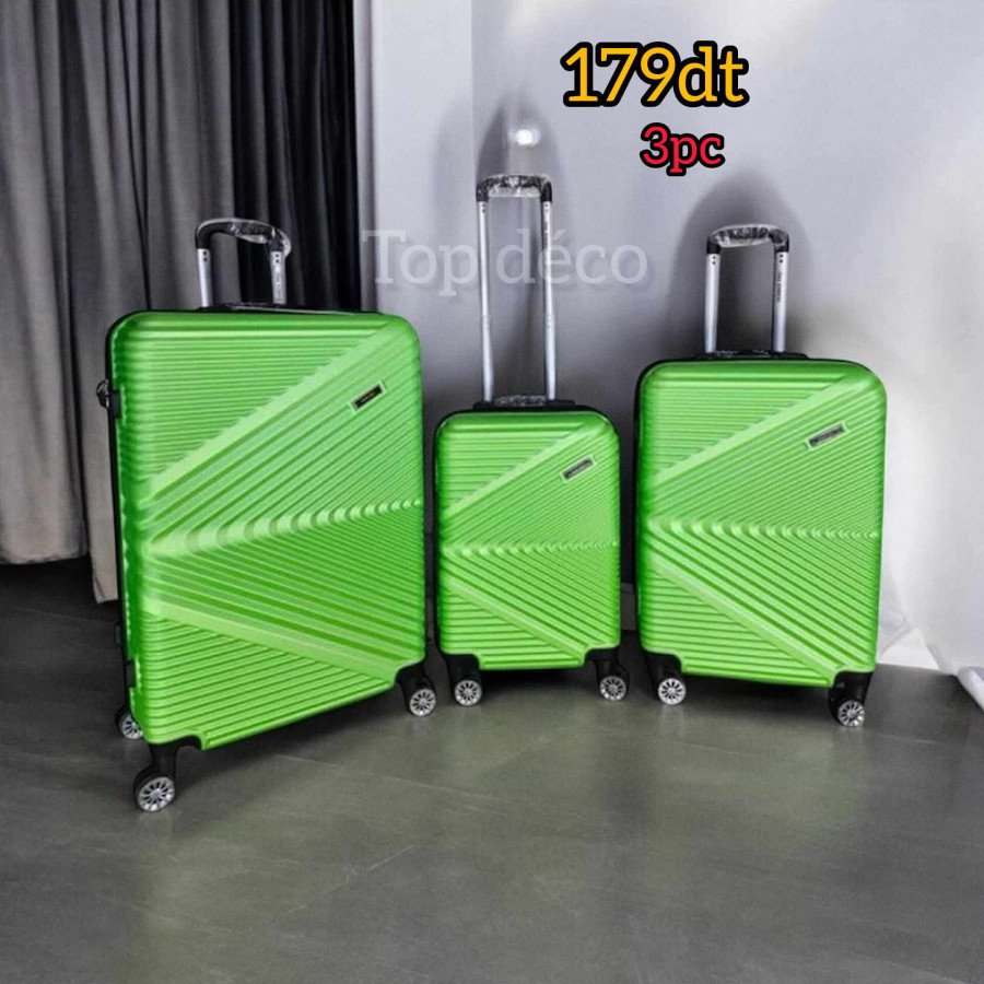 Série Valise 3 Pièces Herwex Vert Série Valise 3 Pièces Herwex Vert
