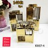 Lot de 3 Lanternes en Acier Inoxydable Doré KH17-4