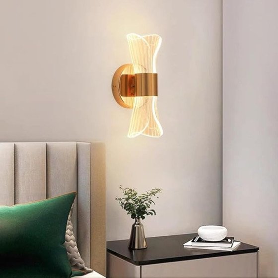 Applique Murale LED Moderne Dorée – 3 Couleurs Réglables – 12W-B2810FGD