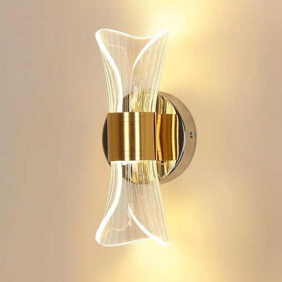 Applique Murale LED Moderne Dorée – 3 Couleurs Réglables – 12W-B2810FGD